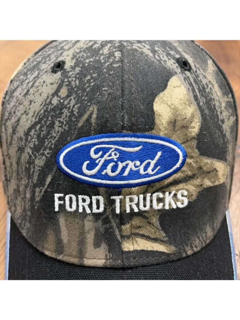 Does Trucks Ford Logo Camouflage Baseball Hat Adjustable
